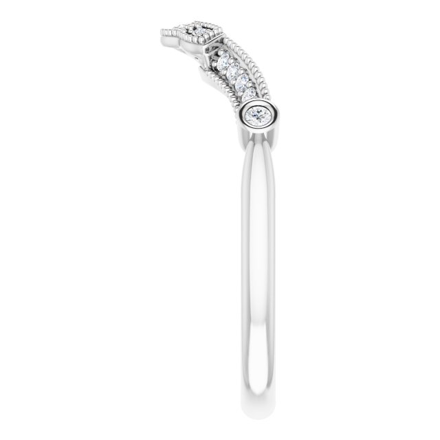 14K White .08 CTW Diamond Matching Band