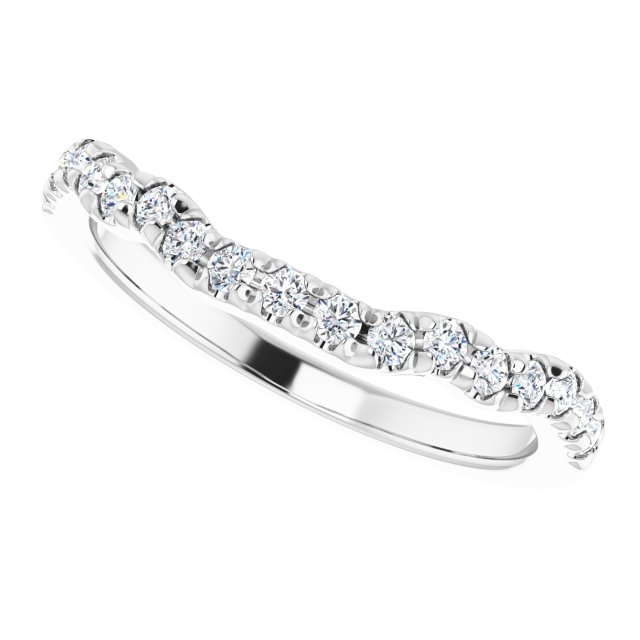 14K White 1/4 CTW Lab-Grown Diamond Band