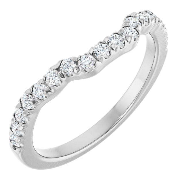 14K White 1/4 CTW Lab-Grown Diamond Band