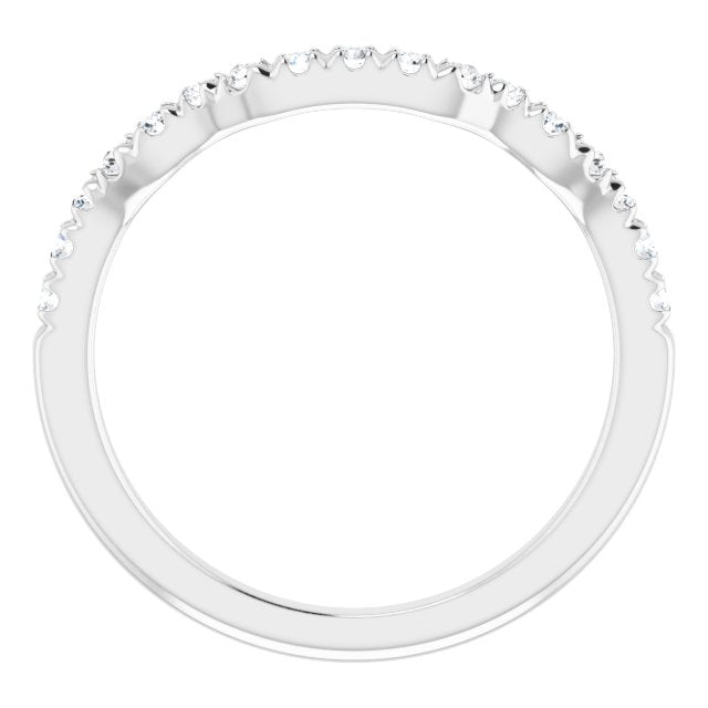 14K White 1/4 CTW Lab-Grown Diamond Band
