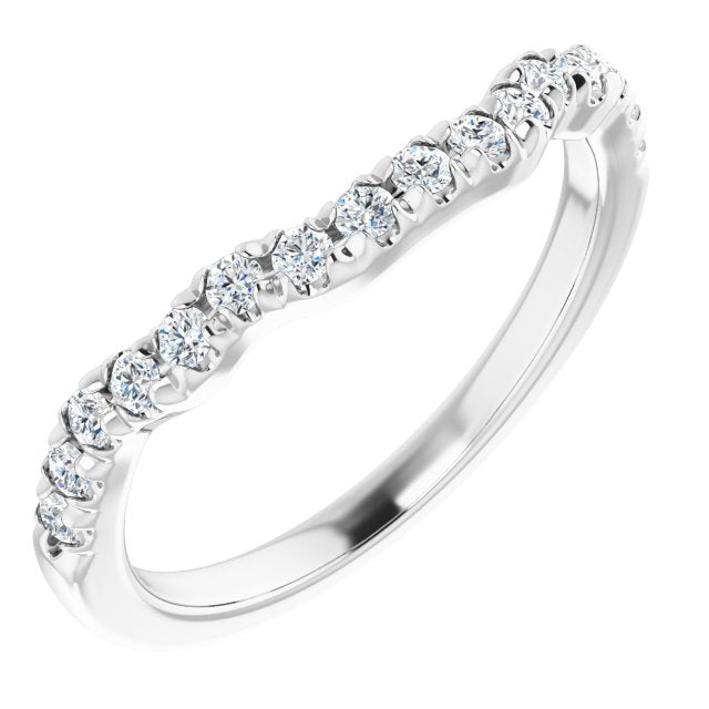 14K White 1/4 CTW Lab-Grown Diamond Band