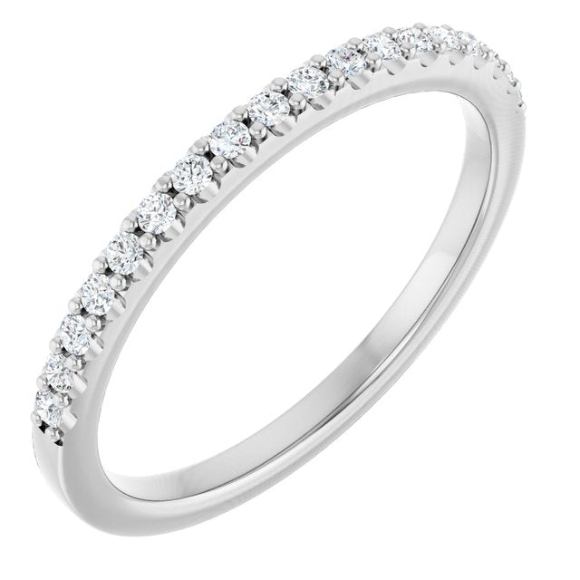 14K 1/6 CTW Natural Diamond Band for Cushion Ring