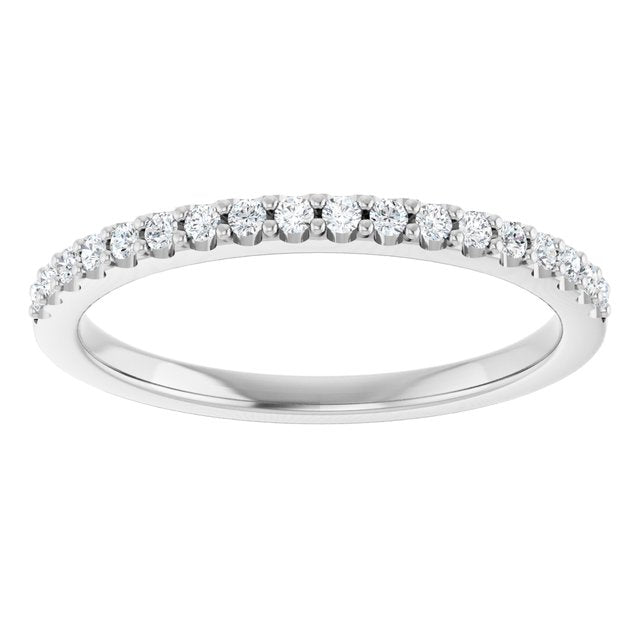 14K 1/6 CTW Natural Diamond Band for Cushion Ring