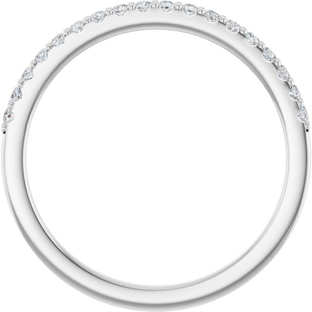 14K 1/6 CTW Natural Diamond Band for Cushion Ring