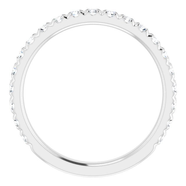 14K White 1/2 CTW Lab-Grown Diamond Band