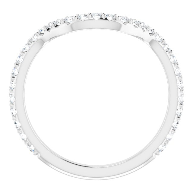 14K 3/8 CTW Diamond Band for Emerald Ring
