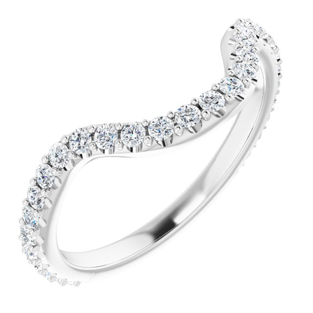 14K 3/8 CTW Diamond Band for Emerald Ring