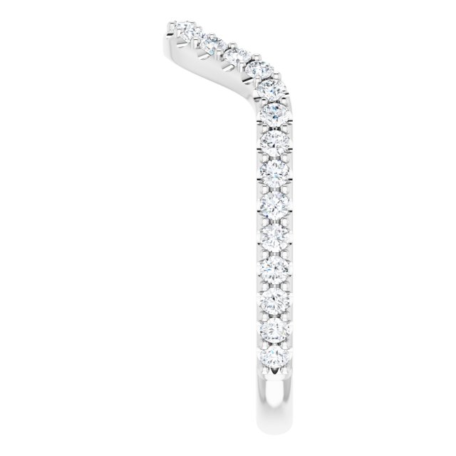 14K 3/8 CTW Diamond Band for Emerald Ring