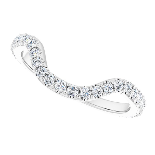14K 3/8 CTW Diamond Band for Emerald Ring