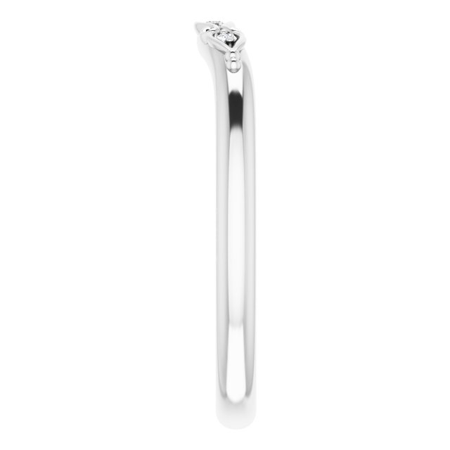 14K White .02 CTW Natural Diamond Matching Band