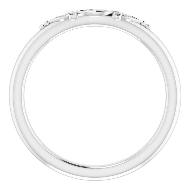 14K White .02 CTW Natural Diamond Matching Band