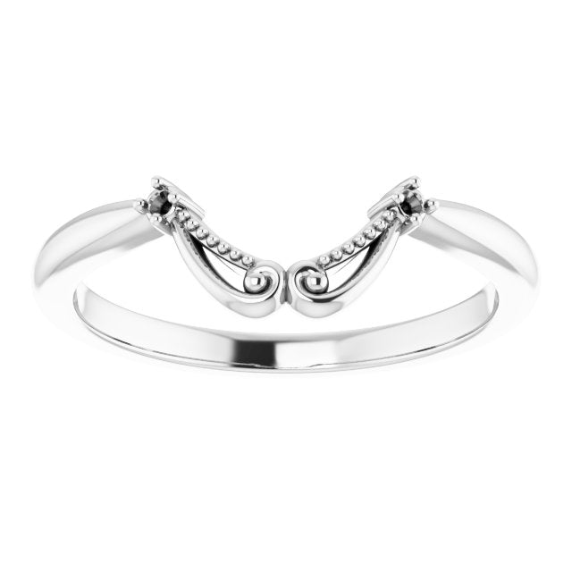 14K White .02 CTW Natural Diamond Band