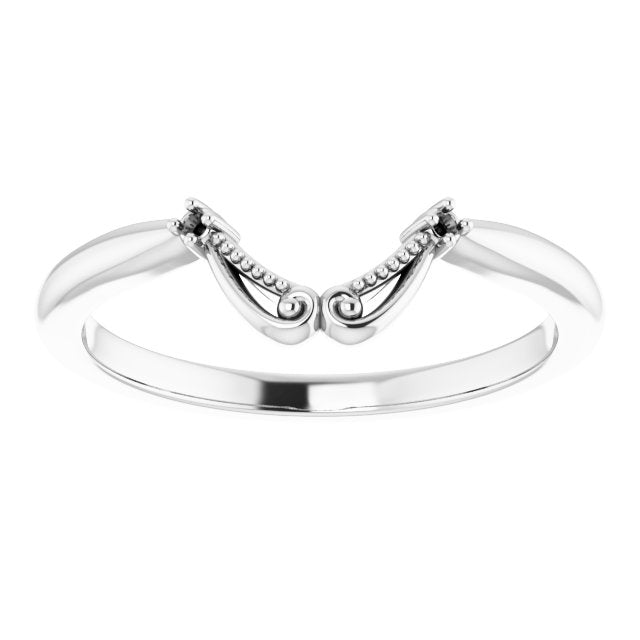 14K White .01 CTW Natural Diamond Band