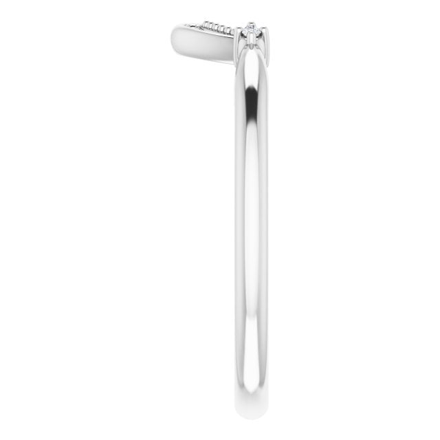 14K White .01 CTW Natural Diamond Band