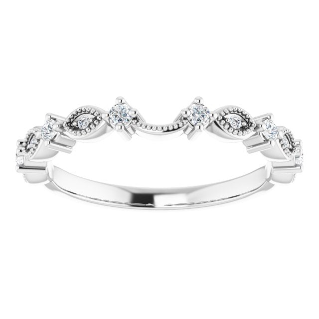 14K White 1/6 CTW Diamond Band