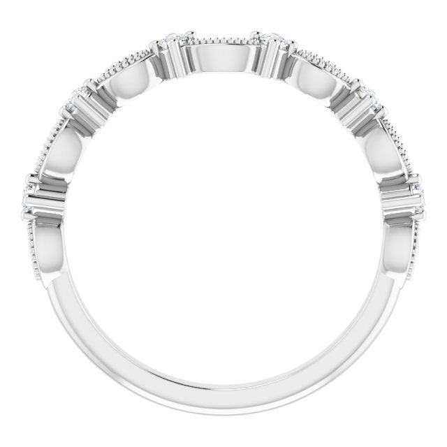 14K White 1/6 CTW Diamond Band