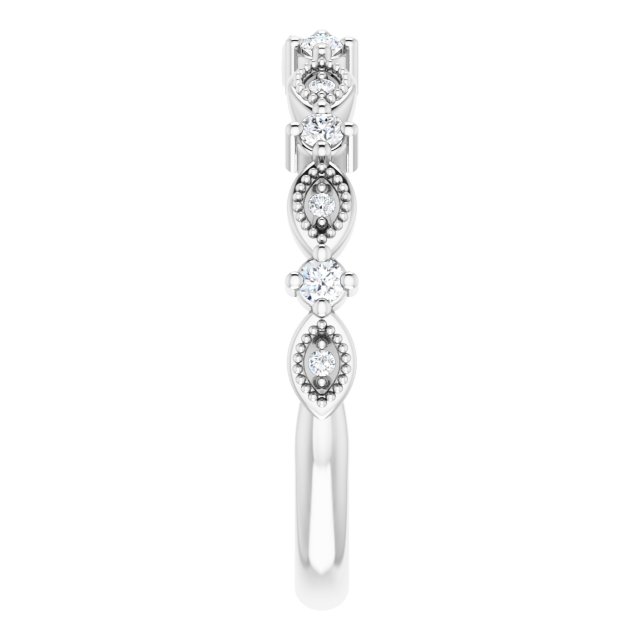 14K White 1/6 CTW Diamond Band