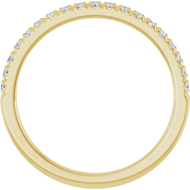 14K Yellow 1/3 CTW Diamond French-Set Matching Band