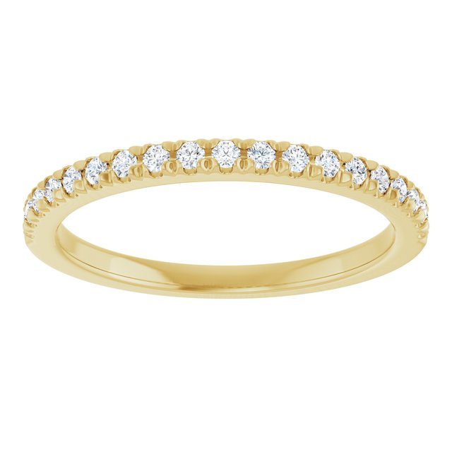14K Yellow 1/3 CTW Diamond French-Set Matching Band