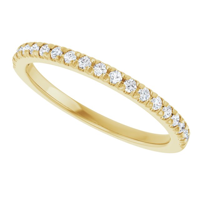 14K Yellow 1/3 CTW Diamond French-Set Matching Band