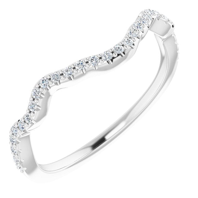 14K White 1/8 CTW Lab-Grown Diamond Band