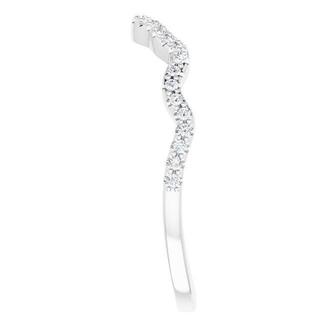 14K White 1/8 CTW Lab-Grown Diamond Band