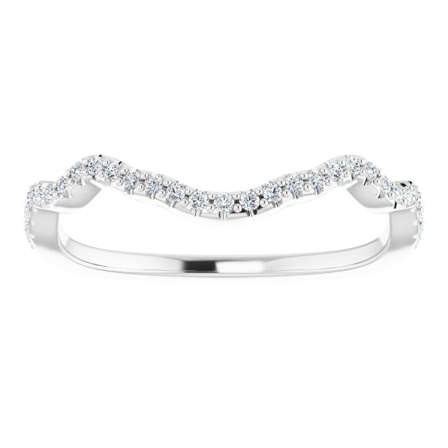 14K White 1/8 CTW Lab-Grown Diamond Band