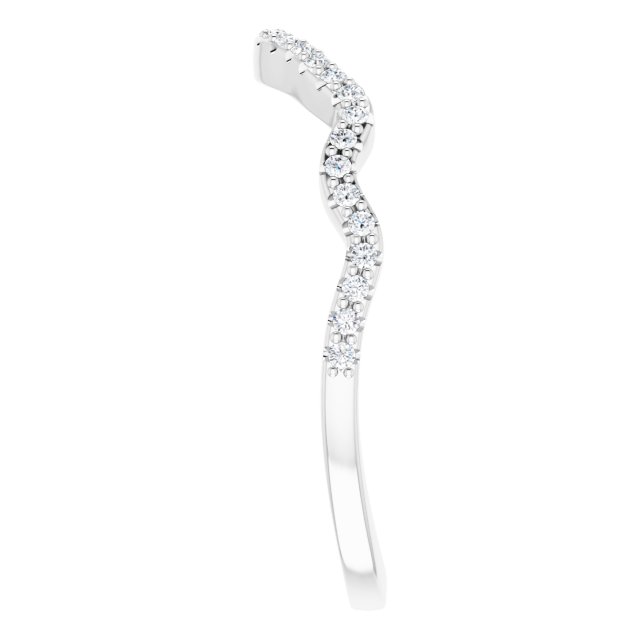 14K White 1/8 CTW Lab-Grown Diamond Band