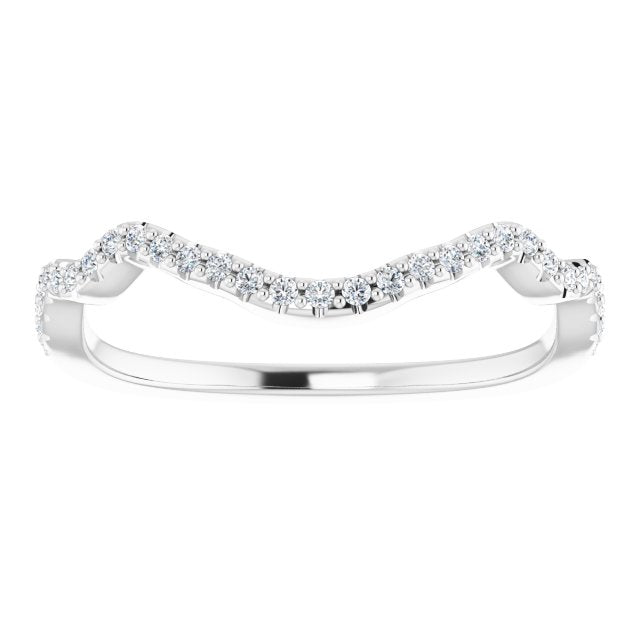 14K White 1/8 CTW Lab-Grown Diamond Band