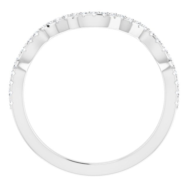 14K White 1/8 CTW Lab-Grown Diamond Band