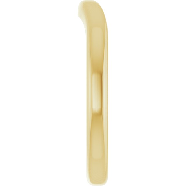 14K Yellow Matching Band for Round Engagement Ring