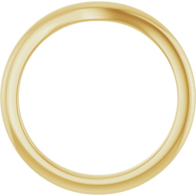 14K Yellow Matching Band for Round Engagement Ring