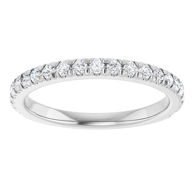 Platinum 1/3 CTW Diamond French-Set Matching Band