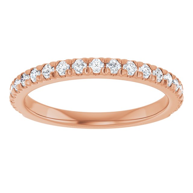 14K Rose 3/8 CTW Lab-Grown Diamond Band