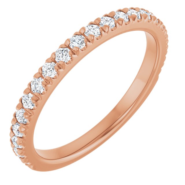 14K Rose 3/8 CTW Lab-Grown Diamond Band
