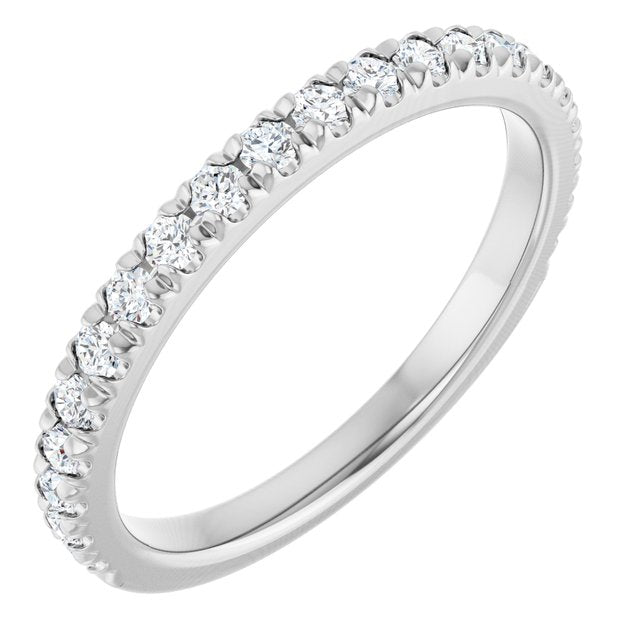 Platinum 1/3 CTW Diamond French-Set Matching Band