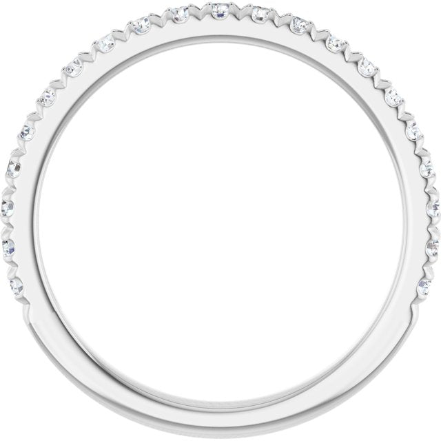 Platinum 1/3 CTW Diamond French-Set Matching Band