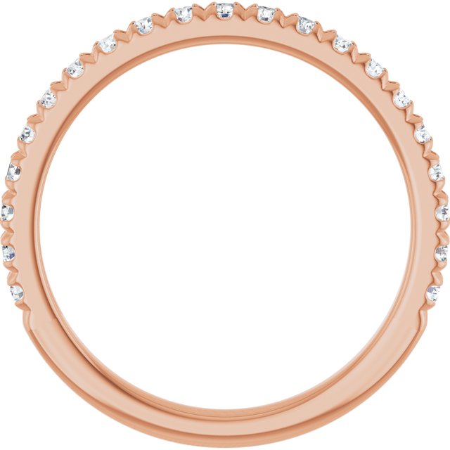 14K Rose 3/8 CTW Lab-Grown Diamond Band