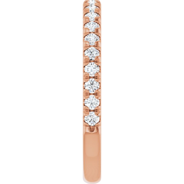 14K Rose 3/8 CTW Lab-Grown Diamond Band