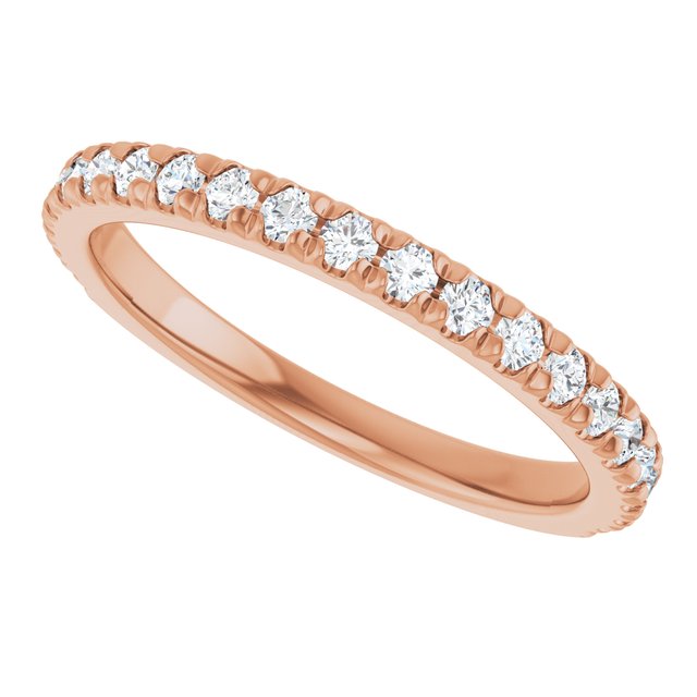 14K Rose 3/8 CTW Lab-Grown Diamond Band