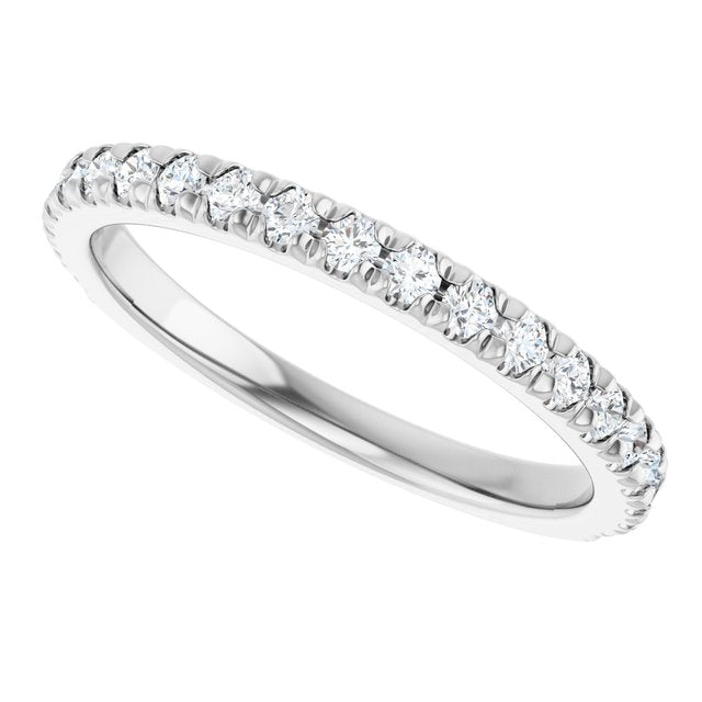 Platinum 1/3 CTW Diamond French-Set Matching Band