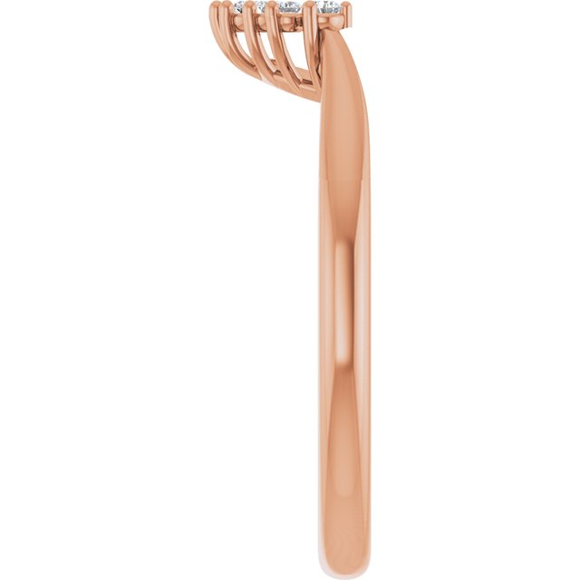 14K Rose 1/10 CTW Natural Diamond Matching Band