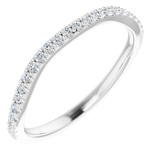 Platinum 1/5 CTW Natural Diamond Matching Band