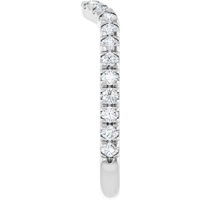 14K White 1/2 CTW Natural Diamond Matching Band