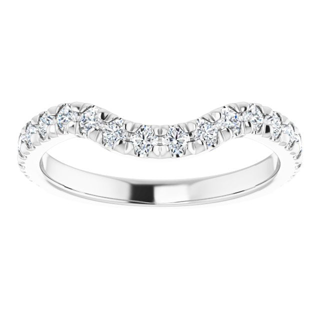 14K White 3/8 CTW Lab-Grown Diamond Band