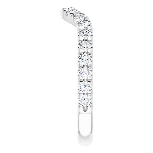14K White 3/8 CTW Lab-Grown Diamond Band