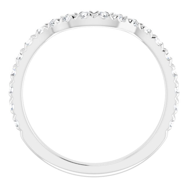 14K White 3/8 CTW Lab-Grown Diamond Band