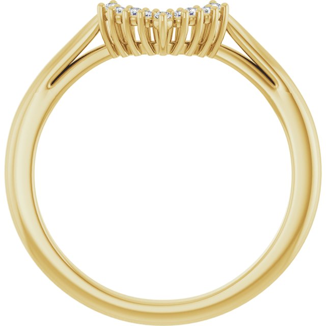 14K Yellow .06 CTW Natural Diamond Matching Band
