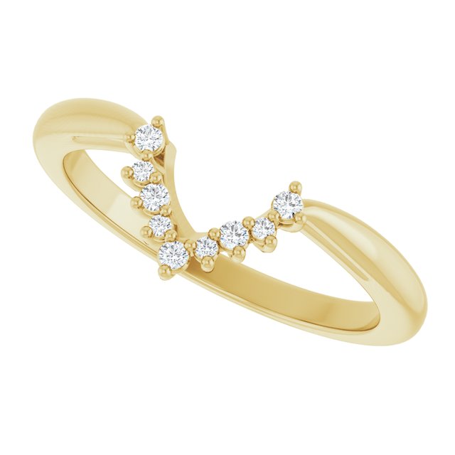 14K Yellow .06 CTW Natural Diamond Matching Band