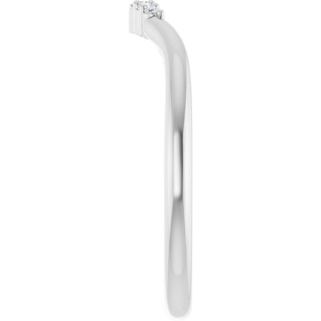 14K White .04 CTW Natural Diamond Matching Band
